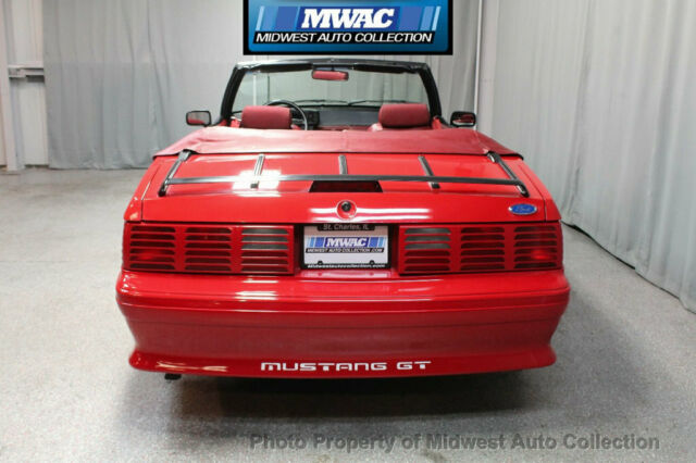 1991 Red Ford Mustang Convertible