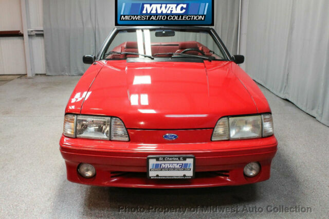 1991 Red Ford Mustang Convertible