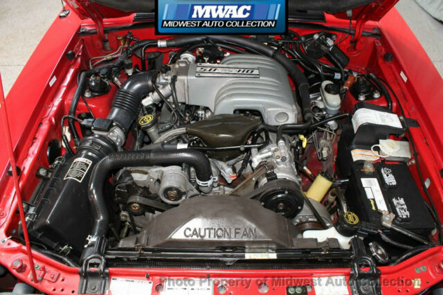 1991 Red Ford Mustang Convertible