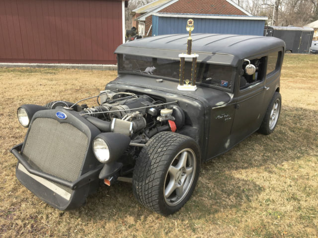 1930 Flat Black Patina Ford Other Coupe Chopped & Widened