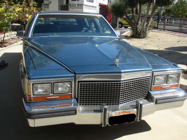 1987 Blue Cadillac Brougham Sedan