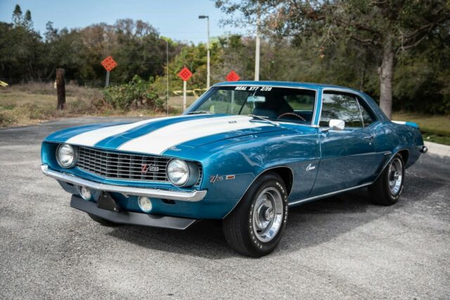 1969 Blue Chevrolet Camaro