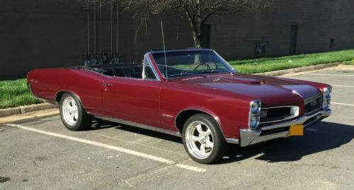 1966 Burgundy Pontiac GTO Convertible