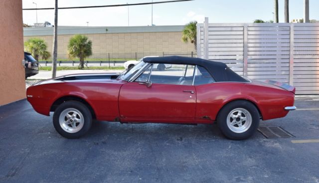 1967 Red Chevrolet Camaro Convertible
