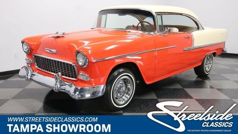 1955 Red Chevrolet Bel Air/150/210 Hardtop