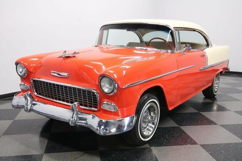 1955 Red Chevrolet Bel Air/150/210 Hardtop