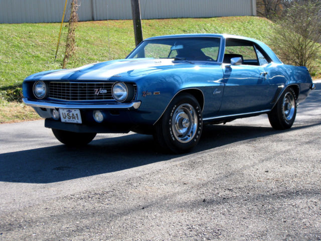 1969 Blue Chevrolet Camaro Coupe
