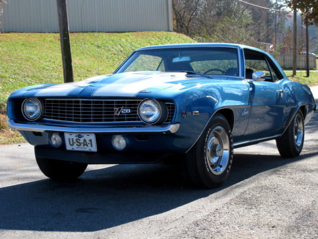 1969 Blue Chevrolet Camaro Coupe