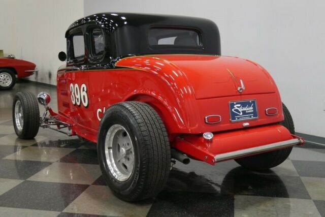 1932 Red Ford 5-Window Coupe