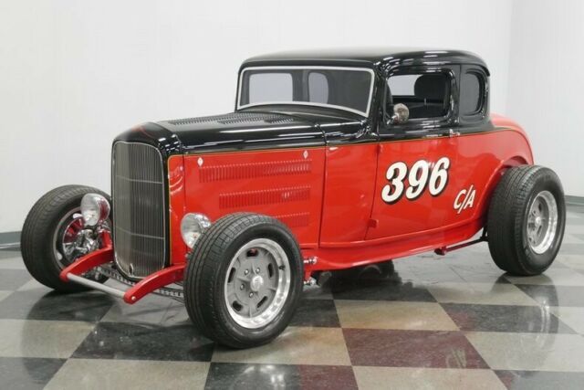 1932 Red Ford 5-Window Coupe