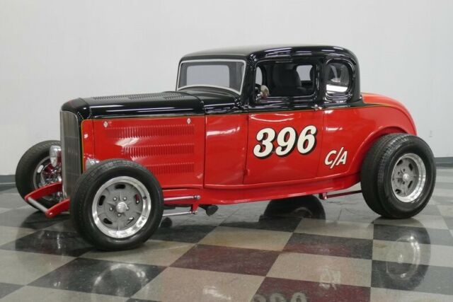 1932 Red Ford 5-Window Coupe