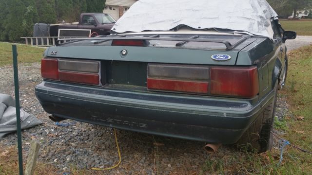 1990 Green Ford Mustang Convertible