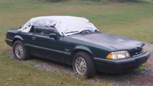 1990 Green Ford Mustang Convertible