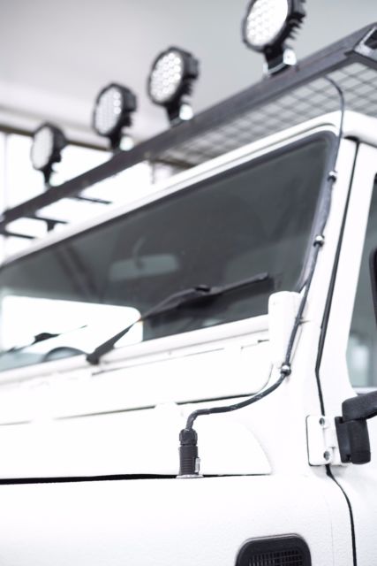 1990 White Land Rover Defender