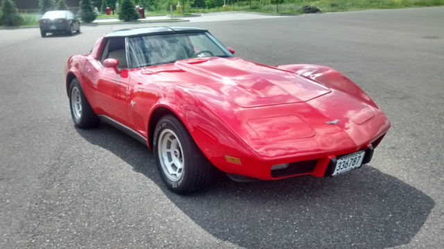 1979 red Chevrolet Corvette Coupe