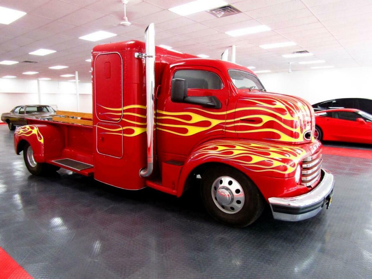 1950 Red Ford F-350 Cab and Chassis