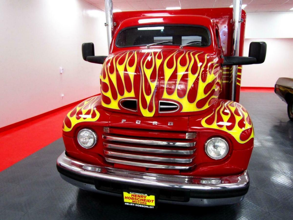 1950 Red Ford F-350 Cab and Chassis