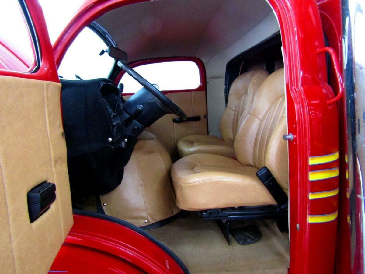 1950 Red Ford F-350 Cab and Chassis