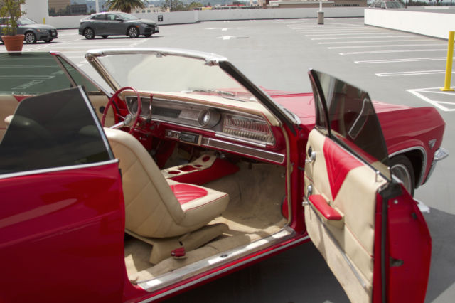 1965 Red Chevrolet Impala Convertible