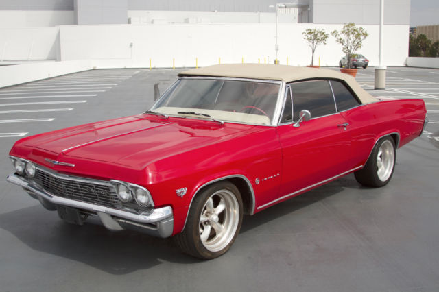 1965 Red Chevrolet Impala Convertible