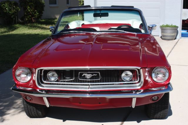 1968 Firestorm Red Ford Mustang Convertible