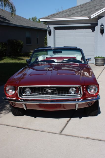 1968 Firestorm Red Ford Mustang Convertible
