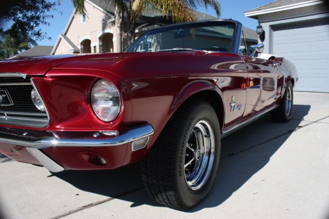1968 Firestorm Red Ford Mustang Convertible