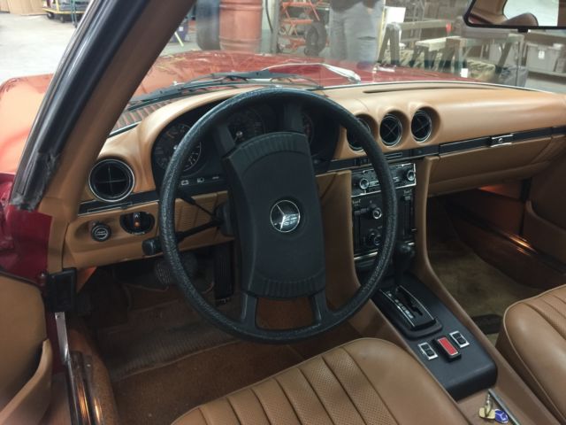 1977 Red Mercedes-Benz SL-Class Convertible