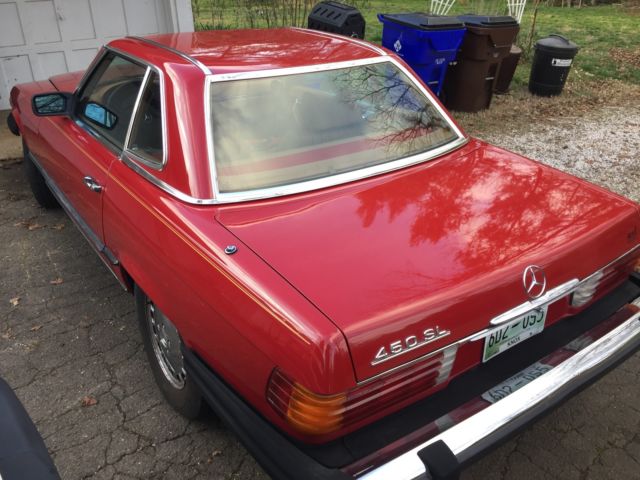 1977 Red Mercedes-Benz SL-Class Convertible