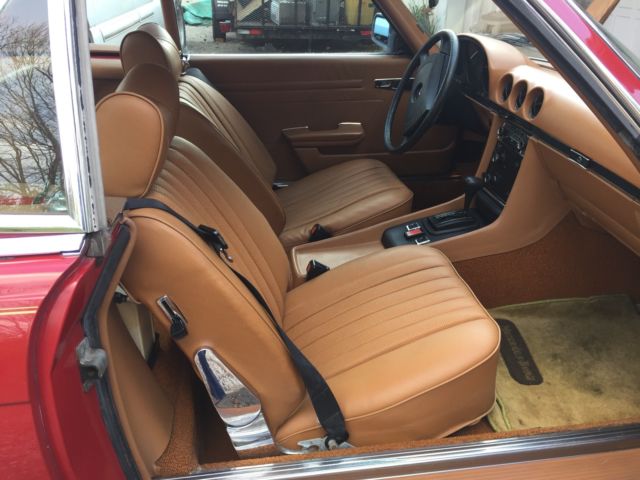 1977 Red Mercedes-Benz SL-Class Convertible