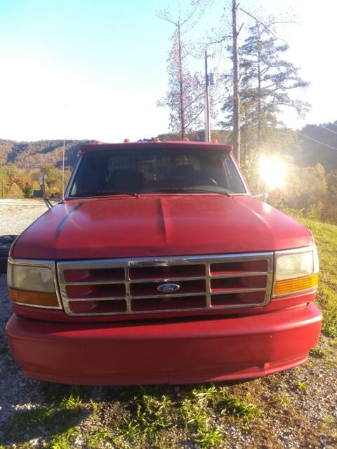 1993 Red Ford F-350 Crew Cab Pickup