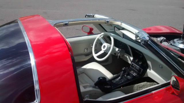 1979 red Chevrolet Corvette Coupe