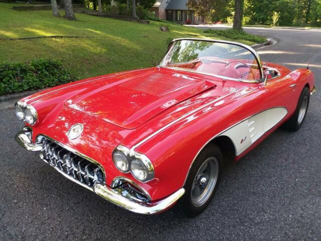 1958 Red Chevrolet Corvette Convertible