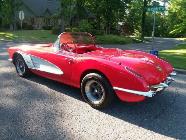 1958 Red Chevrolet Corvette Convertible