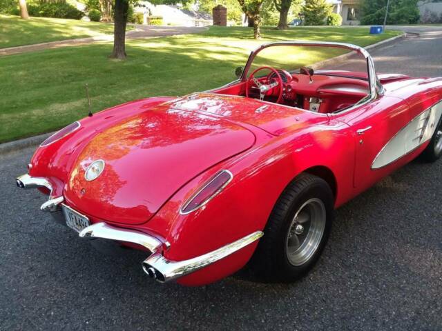 1958 Red Chevrolet Corvette Convertible