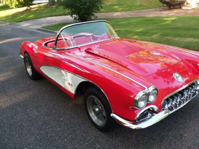 1958 Red Chevrolet Corvette Convertible