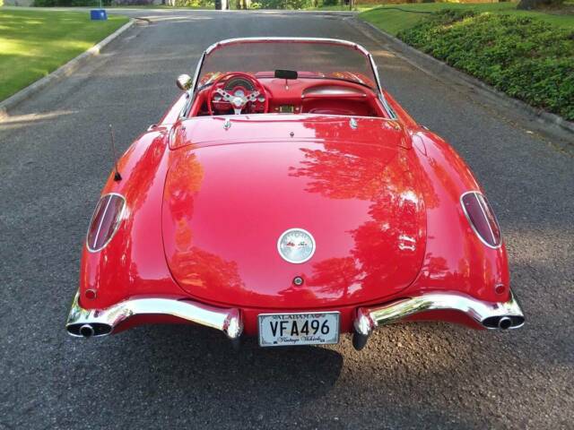 1958 Red Chevrolet Corvette Convertible