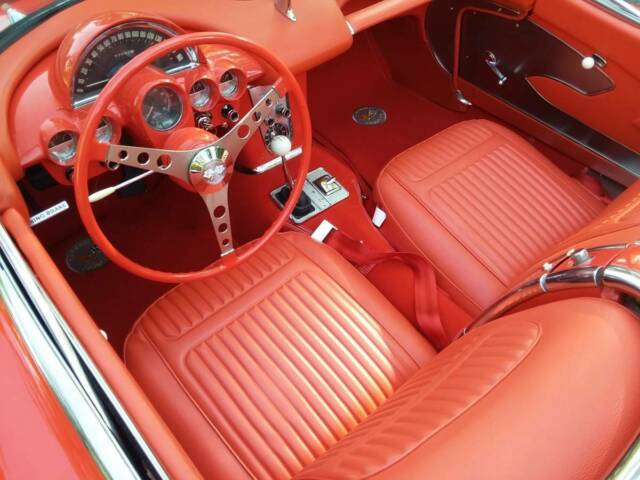 1958 Red Chevrolet Corvette Convertible