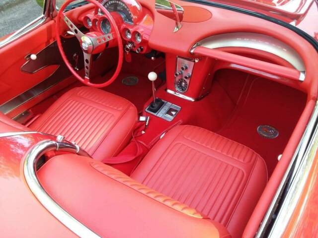 1958 Red Chevrolet Corvette Convertible