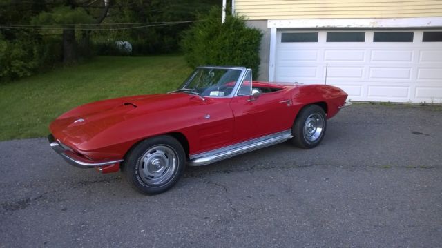 1963 Red Chevrolet Corvette Convertible