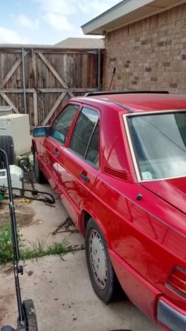1993 Red Mercedes-Benz 190-Series Sedan