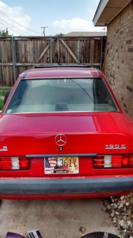 1993 Red Mercedes-Benz 190-Series Sedan