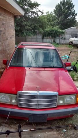 1993 Red Mercedes-Benz 190-Series Sedan