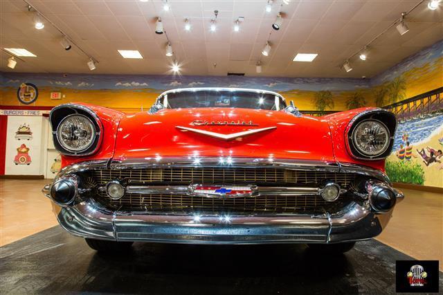 1957 Red Chevrolet Bel Air/150/210 --