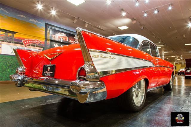 1957 Red Chevrolet Bel Air/150/210 --