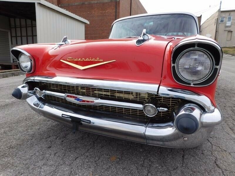 1957 Red Chevrolet Bel Air/150/210 2 Door