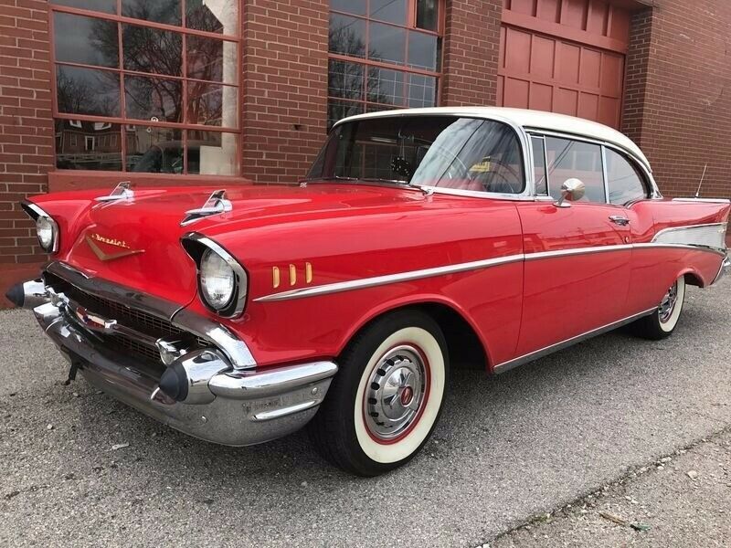 1957 Red Chevrolet Bel Air/150/210 2 Door