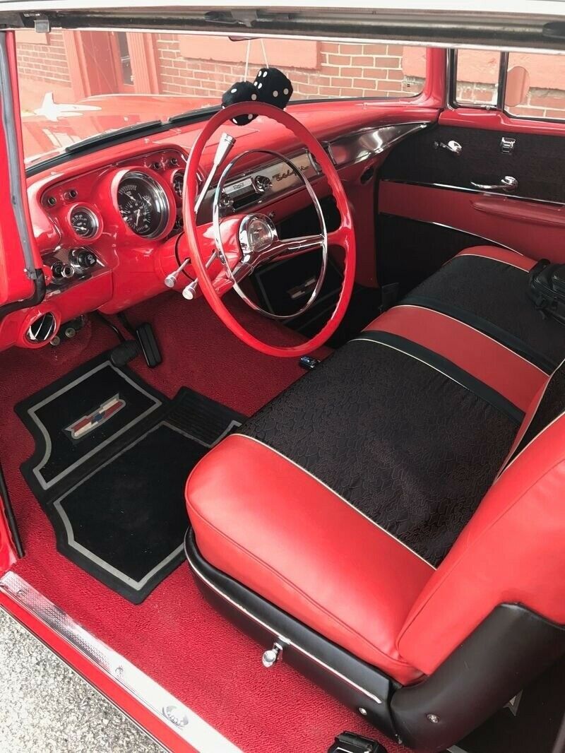 1957 Red Chevrolet Bel Air/150/210 2 Door