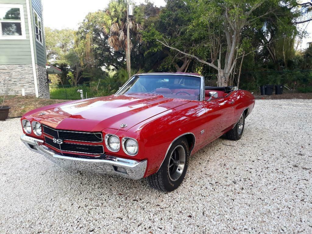 1970 Red Chevrolet Chevelle CV : Convertible