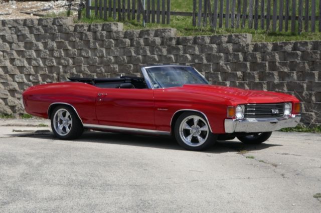 1972 Red Chevrolet Chevelle Convertible